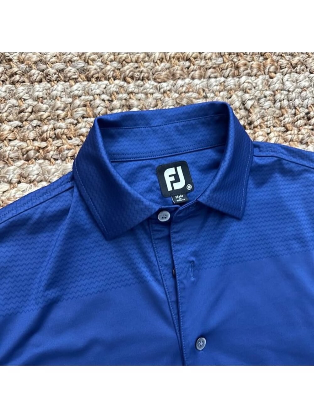 FootJoy FJ Golf Men’s Polo Shirt Blue (Medium) Performance Navy